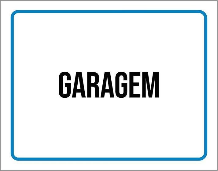 Imagem de Kit 3 Placas Ambiente Sinalização Setor Garagem