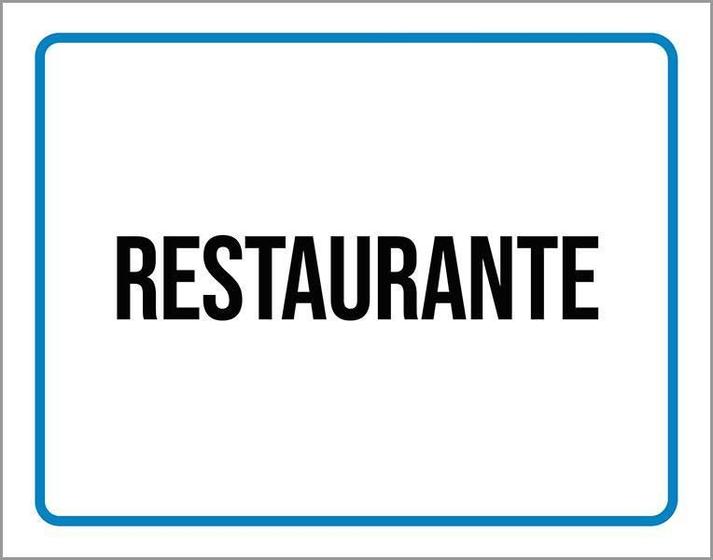 Imagem de Kit 3 Placas Ambiente Sinalização Setor Restaurante