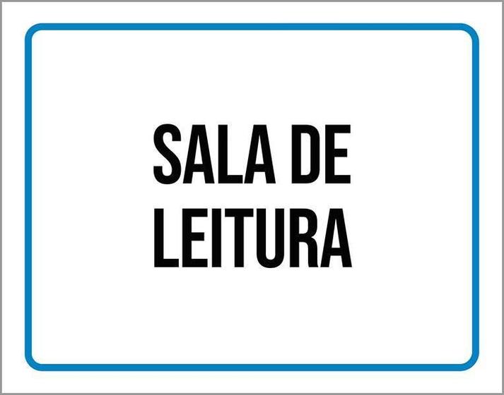Imagem de Kit 3 Placas Ambiente Sinalização Setor Sala De Leitura