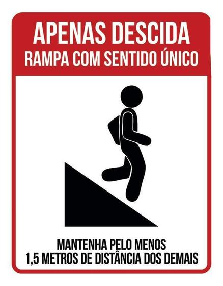 Imagem de Kit 3 Placas - Apenas Descida Rampa Sentido Único