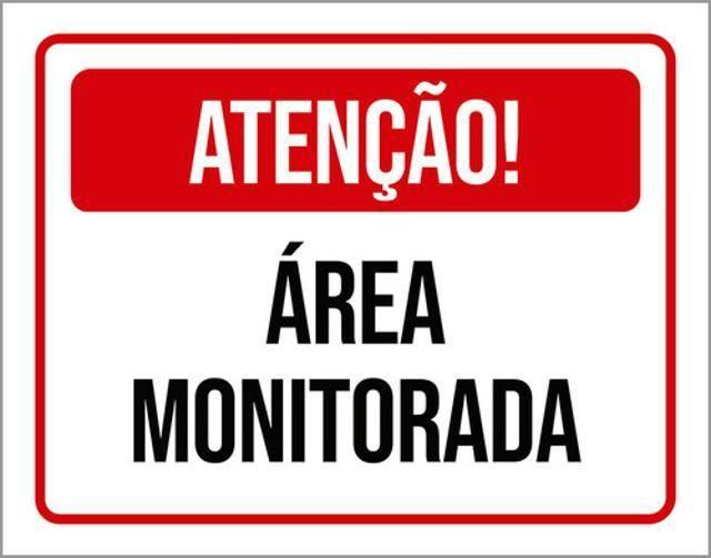 Imagem de Kit 3 Placas Atenção Área Monitorada