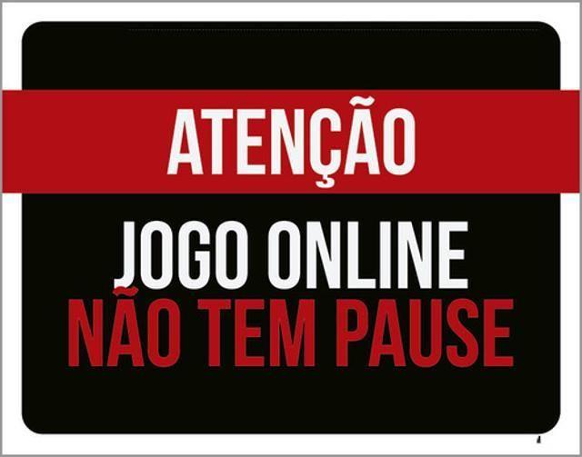 Imagem de Kit 3 Placas Atenção Jogo Online Não Tem Pause