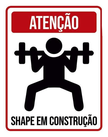 Imagem de Kit 3 Placas Atenção Shape Em Construção