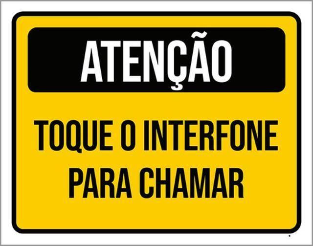 Imagem de Kit 3 Placas Atenção Toque Inteforne Para Chamar 36X46