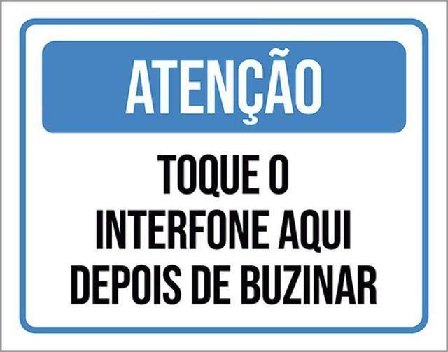 Imagem de Kit 3 Placas Atenção Toque Interfone Depois Buzinar 36X46