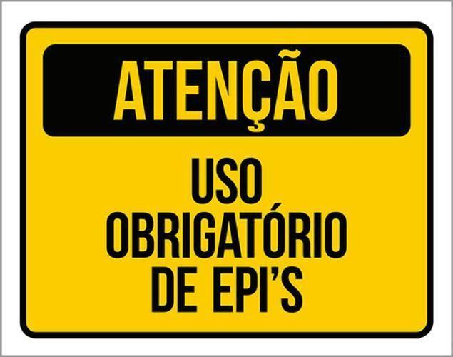 Imagem de Kit 3 Placas Atenção Uso Obrigatório Epi 36X46