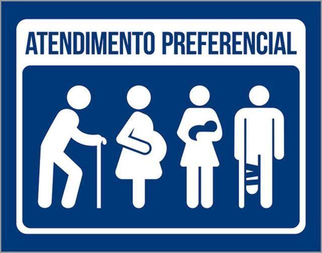 Imagem de Kit 3 Placas Atendimento Preferencial ul 36X46