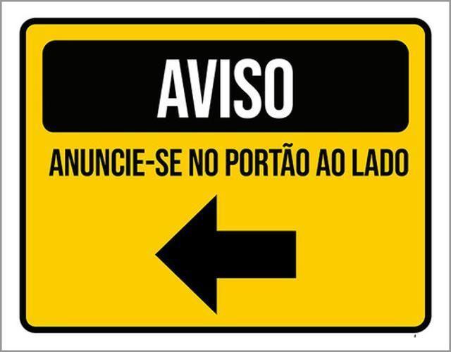 Imagem de Kit 3 Placas Aviso Anuncie-Se Portão Lado 36X46