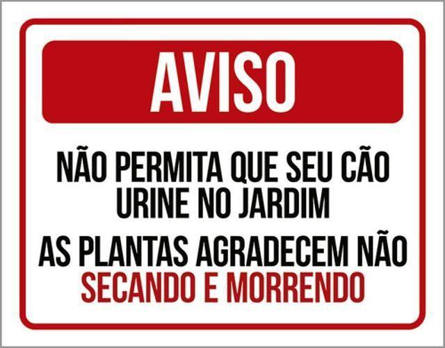 Imagem de Kit 3 Placas Aviso Cão Urine Jardim Plantas Secando Morrendo