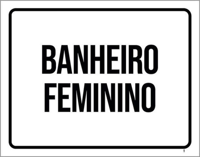 Imagem de Kit 3 Placas Banheiro Feminino Setor 36X46