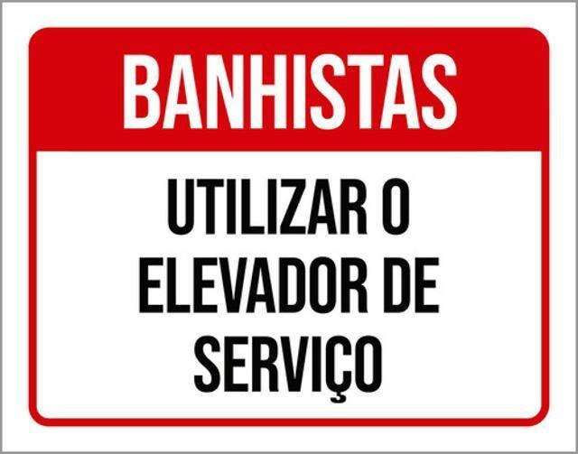 Imagem de Kit 3 Placas Banhistas Utilizar Elevador De Serviço