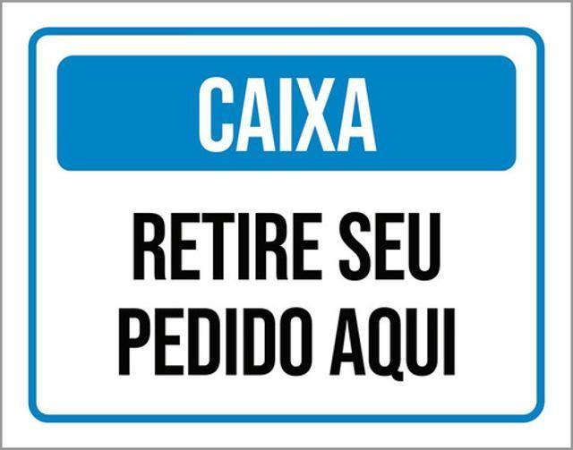 Imagem de Kit 3 Placas Caixa Retire Seu Pedido Aqui ul