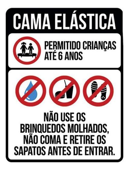 Imagem de Kit 3 Placas Cama Elástica Regras Da Casa