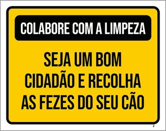 Imagem de Kit 3 Placas Colabore Limpeza Seja Bom Cidadão Recolha 36X46