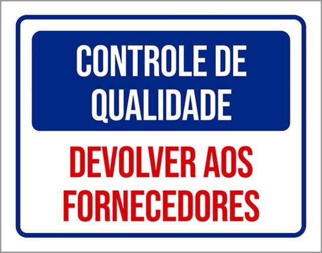 Imagem de Kit 3 Placas Controle Qualidade Devolver Fornecedores 36X46