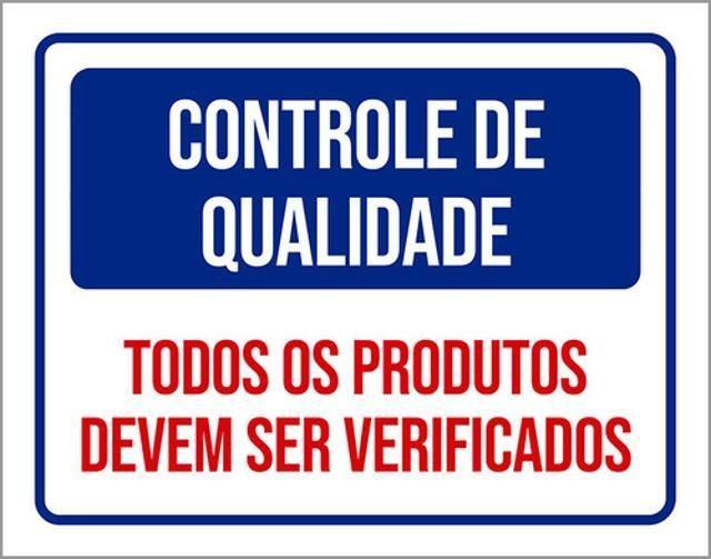 Imagem de Kit 3 Placas Controle Qualidade Produtos Verificados 36X46