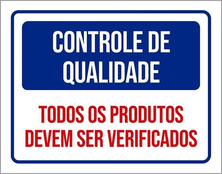 Imagem de Kit 3 Placas Controle Qualidade Todos Produtos Verificados