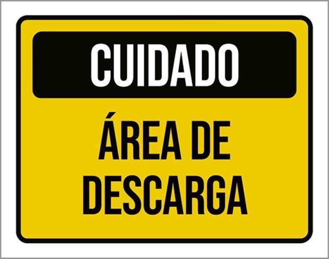 Imagem de Kit 3 Placas Cuidado Área De Descarga 36X46