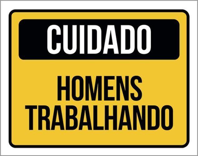 Imagem de Kit 3 Placas Cuidado Homens Trabalhando 36X46