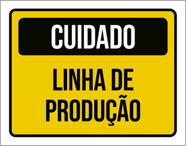 Imagem de Kit 3 Placas Cuidado Linha De Produção 36X46