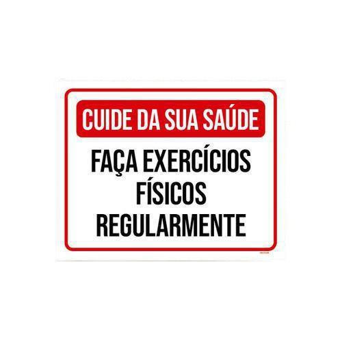 Imagem de Kit 3 Placas Cuide Saúde Faça Exercício Físicos