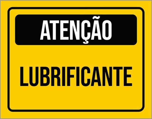 Imagem de Kit 3 Placas De Atenção Cuidado Lubrificante 36X46