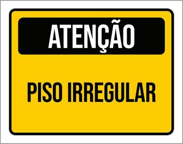 Imagem de Kit 3 Placas De Atenção Cuidado Piso Irregular 36X46