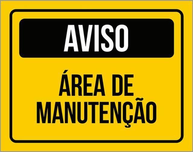 Imagem de Kit 3 Placas De Aviso Área De Manutenção 36X46