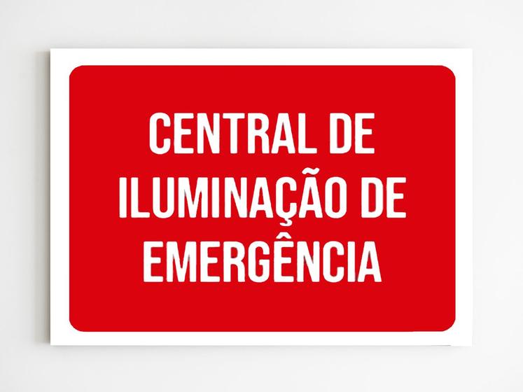 Imagem de Kit 3 Placas de aviso central de iluminação de emergência