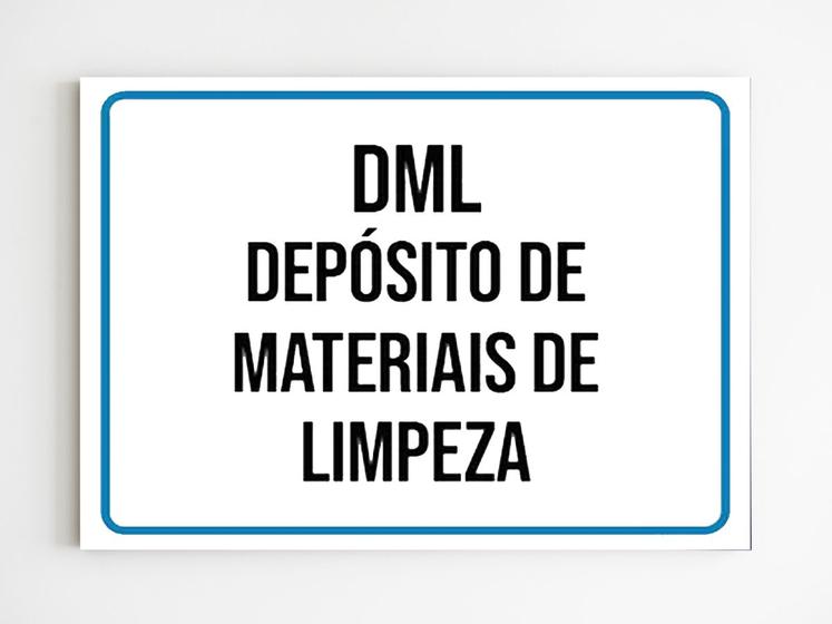 Imagem de kit 3 placas de aviso dml deposito de material de limpeza