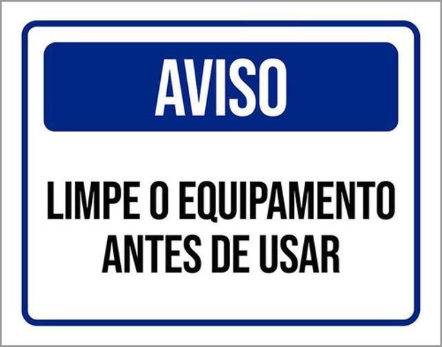 Imagem de Kit 3 Placas De Aviso Limpe Equipamento 36X46