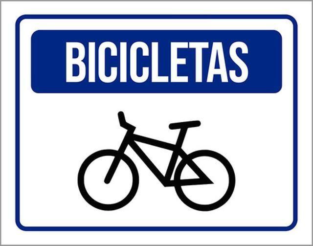 Imagem de Kit 3 Placas De Entrada Estacionamento Bicicletas 36X46