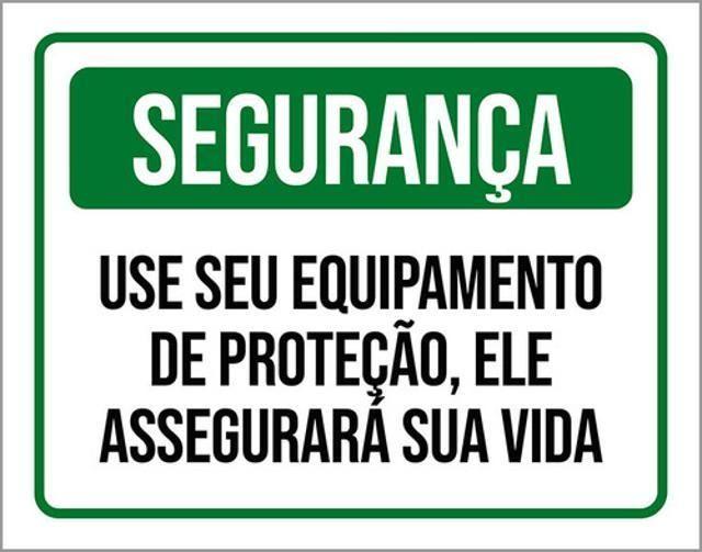 Imagem de Kit 3 Placas De Segurança Equipamento Proteção 36X46