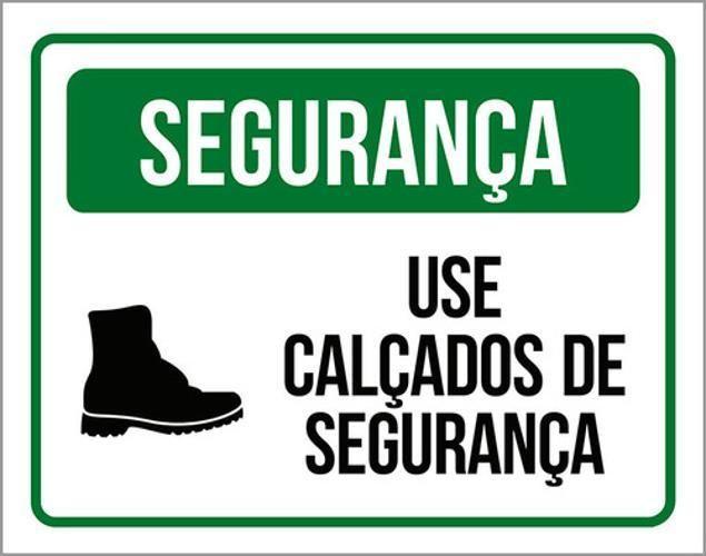 Imagem de Kit 3 Placas De Segurança Use Calçados De Segurança 36X46