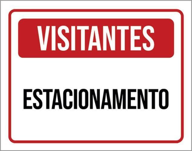 Imagem de Kit 3 Placas De Visitantes Estacionamento 36X46