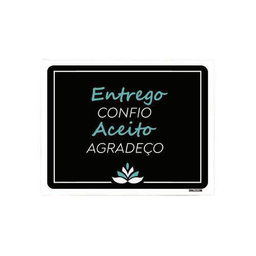 Imagem de Kit 3 Placas Decorativa - Entrego Confio Aceito Agradeço