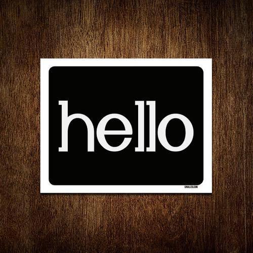 Imagem de Kit 3 Placas Decorativa - Hello