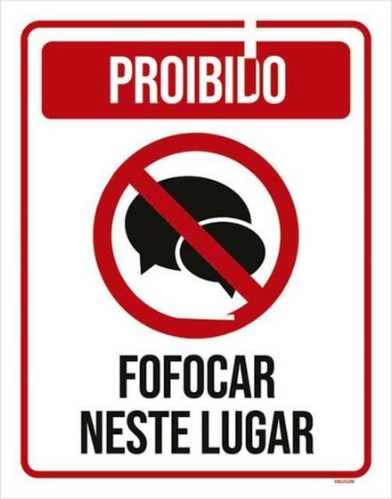 Imagem de Kit 3 Placas Decorativa - Proibido Fofocar Neste Lugar