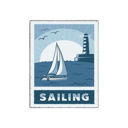Imagem de Kit 3 Placas Decorativa - Sailing Navio Barco