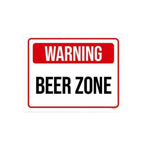 Imagem de Kit 3 Placas Decorativa - Warning Beer Zone