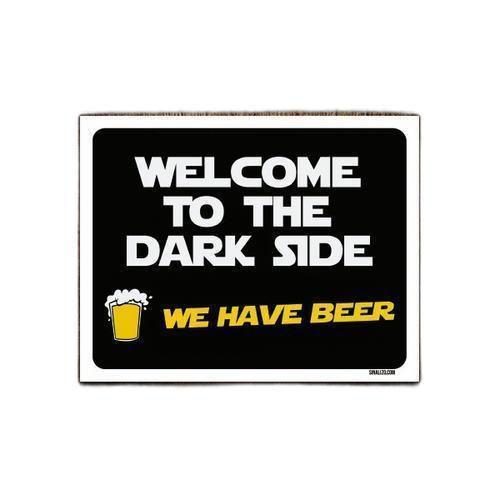 Imagem de Kit 3 Placas Decorativa - Welcome To Dark Side We Have Beer