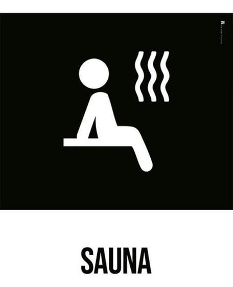 Imagem de Kit 3 Placas Desenho Sauna