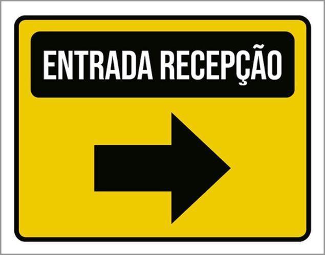 Imagem de Kit 3 Placas Entrada Recepção Seta Direita 36X46