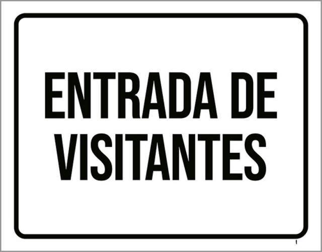 Imagem de Kit 3 Placas Entrada Visitantes Setor 36X46