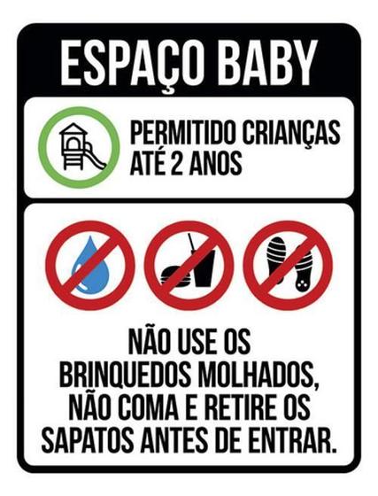 Imagem de Kit 3 Placas Espaço Baby Regras De Uso 36X46