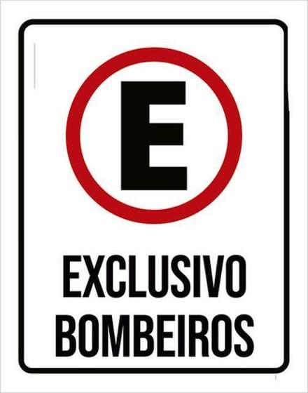 Imagem de Kit 3 Placas Estacionamento Exclusivo Bombeiros 36X46