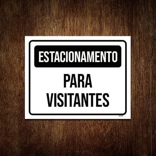 Imagem de Kit 3 Placas Estacionamento Para Visitantes