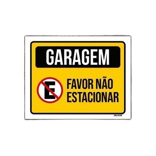 Imagem de Kit 3 Placas Garagem Favor Não Estacionar