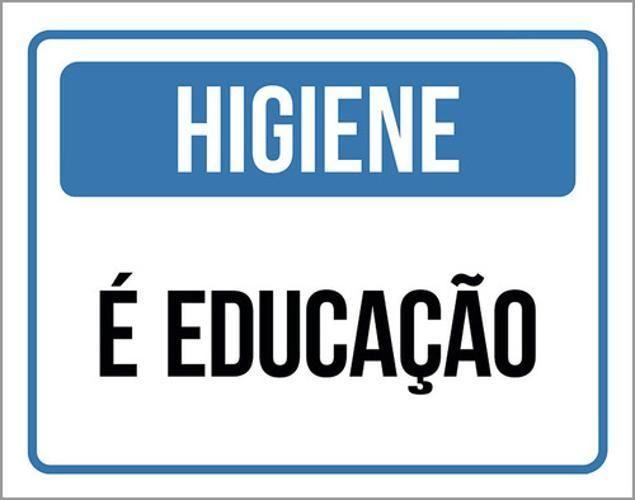 Imagem de Kit 3 Placas Higiene É Educação ul 36X46