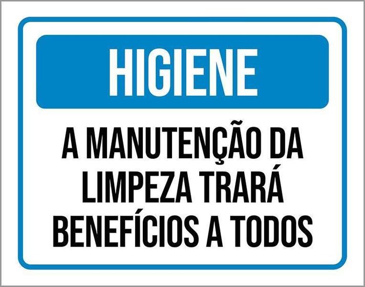 Imagem de Kit 3 Placas Higiene Manutenção Da Limpeza Trará Benefícios